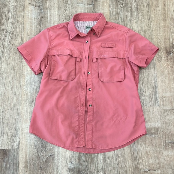 L.L. Bean | Women’s Outdoor Vented Quick Dry Shirt Salmon - Picture 1 of 6